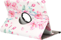 iMoshion Tablet Hoes Geschikt voor iPad 9 (2021) 9e generatie / iPad 7 (2019) 7e generatie / iPad 8 (2020) 8e generatie - iMoshion 360° Draaibare Design Bookcase - Wit /Blossom Watercolor White
