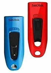 Sandisk Ultra - USB 3.0 Flash Drive - 64GB - Zwart (Duo pack)