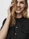 VERO MODA VMSILJA SS SHORT SHIRT DRESS GA NOOS - Dames Jurk - Tailleband en knoopsluiting - Denim