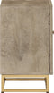 vidaXL - Nachtkastje - 40x30x50 - cm - massief - mangohout - en - ijzer