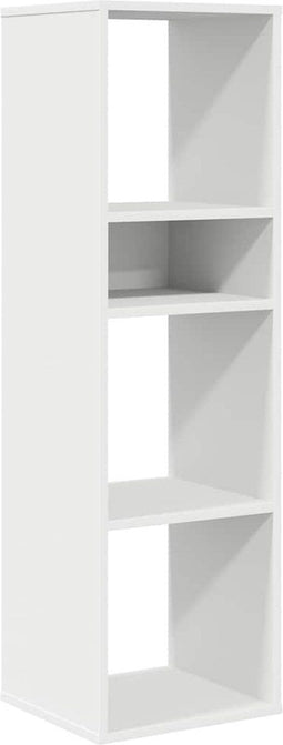 vidaXL - Boekenkast - 34x31x112 - cm - bewerkt - hout - wit