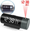Nuvance Digitale Wekker - Projectiefunctie - Dubbel Alarm - USB-Oplaadpoort - Zwart