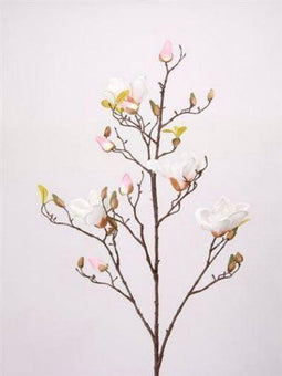 Emerald Kunstbloemen Zijden Bloemen Magnolia Crème Wit Roze 416329