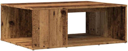 vidaXL - Salontafel - 90x67x33 - cm - bewerkt - hout - oud - houtkleurig