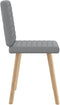 vidaXL - Eetkamerstoelen - 2 - st - stof - lichtgrijs