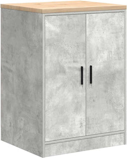 vidaXL - Garagekast - 60x51x85 - cm - massief - grenenhout - betongrijs