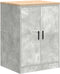 vidaXL - Garagekast - 60x51x85 - cm - massief - grenenhout - betongrijs
