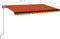 vidaXL - Luifel - handmatig - uittrekbaar - 450x350 - cm - oranje - en - bruin