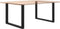 vidaXL - Eettafelpoten - 2 - st - U-vormig - 100x(72-73) - cm - staal - zwart