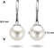 Glams oorhangers - Franse haak - Parel 7.5mm - Zilver