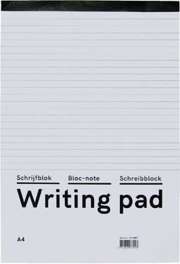 Schrijfblok A4 60 gram - gelineerd - 80 vel