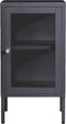 House Nordic Dalby Vitrinekastje - Grijs Staal - Glazen Deur - 38x70x35 cm