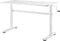 Ergo Office - Zit-sta bureau 140x60cm Handmatig in hoogte verstelbaar bureau max. 117cm | Ergonomische tafel Belastbaar tot 40kg Wit