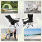 Campingstoel, inklapbare klapstoel, visstoel, lichte strandstoel, vouwstoel met rugleuning,