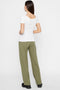 Pieces PCKITTE SS TOP NOOS BC BriWhi - Katoenen top - Korte mouwen - Maat XS