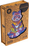UNIDRAGON Houten Puzzel Voor Volwassenen Dier - Uitstralende Wasbeer - 105 stukjes - Small 18x24 cm
