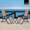 Novitaa NOVDC02C - Opvouwbare Ligstoelen - Verstelbaar 30°-130° - Beige (2 stuks)