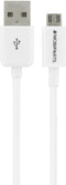 Mobiparts Micro USB - USB Kabel 2.4A 3m - Wit (Bulk)