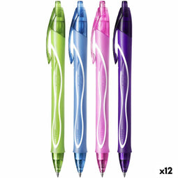 Gelpen Bic Gel-Ocity Quick Dry 4 Colours 12 Stuks