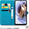 iMoshion Hoesje Geschikt voor Motorola Moto G14 Hoesje Met Pasjeshouder - iMoshion Mandala Bookcase - Turquoise