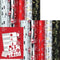 CHAMONIX - Metallic kerstpapier assortiment cadeaupapier - 150 x 70 cm - 10 rollen (10 stuks)