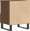 vidaXL - Nachtkastje - 40x35x50 - cm - bewerkt - hout - bruin - eikenkleur