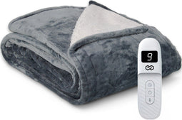 Infinity Goods Elektrische Deken - Warmtedeken - 2-Persoons - 180 x 160 cm - 10 Warmtestanden - Antraciet