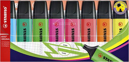 STABILO BOSS ORIGINAL - Markeerstift - Hoogste Kwaliteit - Etui Met 8 Kleuren