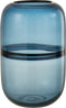 J-Line vaas Dyba - glas - blauw - large - 25.5 cm hoog