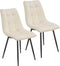 Blanca Eetkamerstoelen - Set van 2 - Fluweel - Beige (2 stuks)