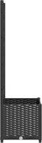 vidaXL - Plantenbak - met - latwerk - 40x40x136 - cm - polypropeen - zwart