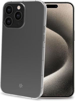 Celly Hexagel Siliconen hoesje - Geschikt voor Apple iPhone 15 Pro Max - TPU Back Cover - Transparant