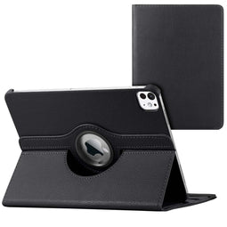 imoshion Tablet Hoes - Geschikt voor iPad Pro 11 (2020) / Pro 11 (2018) / Air 5 (2022) / Air 4 (2020) / Air 11 inch (2025) M3 / Air 11 inch (2024) M2 - 360° Draaibare Bookcase - Zwart
