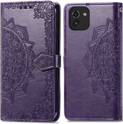 iMoshion Hoesje Geschikt voor Samsung Galaxy A03 Hoesje Met Pasjeshouder - iMoshion Mandala Bookcase - Paars