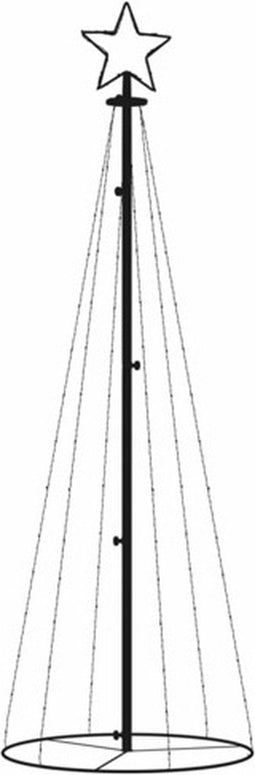 vidaXL - Kegelkerstboom - 108 - LED's - 70x180 - cm - koudwit