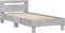 vidaXL - Bedframe - met - hoofdbord - en - LED-verlichting - betongrijs - 90x190 - cm