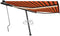 vidaXL - Luifel - handmatig - uittrekbaar - met - LED - 400x300 - cm - antracietkleur
