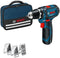 Bosch GSR 12V-15 - Accu schroefboormachine - 2x 2,0Ah + lader + 39 accessoires + toolbag (2 stuks)