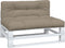 vidaXL - Palletkussens - 2 - st - stof - taupe
