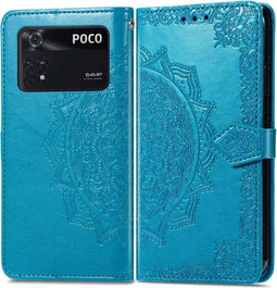 iMoshion Hoesje Geschikt voor Xiaomi Poco M4 Pro 5G Hoesje Met Pasjeshouder - iMoshion Mandala Bookcase - Turquoise