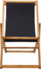 vidaXL - Strandstoel - inklapbaar - eucalyptushout - en - stof - zwart