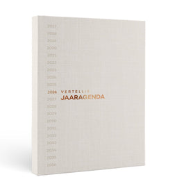 Vertellis Jaaragenda - Agenda (2026) - Planning reflectie persoonlijke groei - Beige
