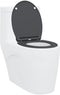 vidaXL - Snelle - Afneembare - Toiletbril - met - Softclose - Duroplast - Antra