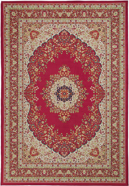KARAMAN - Laagpolig vloerkleed - Rood - 160 x 230 cm - Polyester