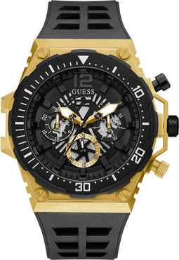 Guess Exposure GW0325G1 Horloge - Siliconen - Zwart - Ø 48 mm