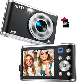 Nitel 54MP23 - Digitale Camera - 48MP FHD 4K - Zwart
