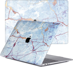 Lunso Geschikt voor MacBook Air 13 inch M1 (2020) cover hoes - case - Marble Zelda