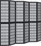 vidaXL - Kamerscherm - met - 6 - panelen - massief - paulowniahout - zwart