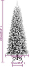 vidaXL - Kunstkerstboom - met - sneeuw - 240 - cm - PVC - en - PE