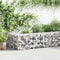 vidaXL - Schanskorfmuur - met - deksels - 600x30x50 - cm - gegalvaniseerd - staal